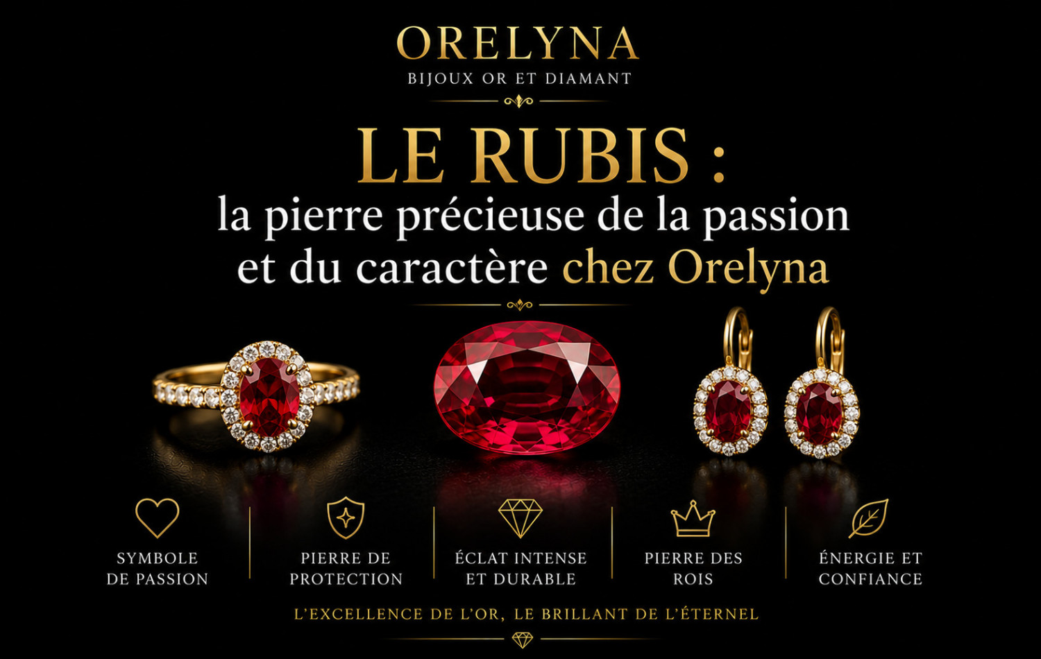 Le rubis : la pierre précieuse de la passion et du caractère chez Orelyna